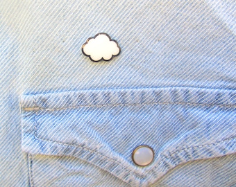 Cloud Lapel Pin,Weather Jewelry, Cloud Necklace, Weather Gift, Meteorologist, Cloud Party, Sky Jewelry