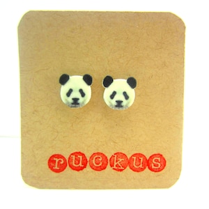 Panda Earrings, Panda Jewelry, Panda Gift, Panda Party, Panda Accessories, Stud Earrings, Post Earrings, Panda Bear, Zoo, Animal Jewelry