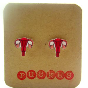 Uterus Stud Earrings, Uterus Jewelry, Anatomy Jewelry, Anatomy Earrings, Anatomy Gift, Anatomical Earrings, Anatomical Jewelry