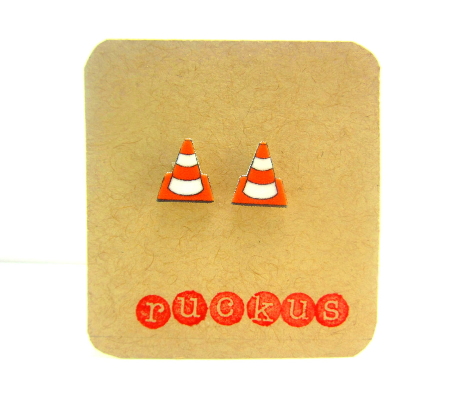 Construction Cone Stud Earrings Construction Jewelry Traffic Etsy