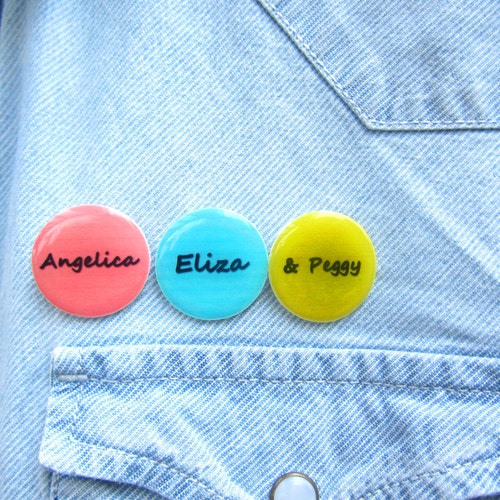 Hamilton Schuyler Sisters Lapel Pin Angelica Eliza Peggy Etsy