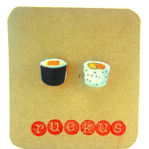 Sushi Stud Earrings, Sushi Jewelry, Japanese Food Earrings, Japanese Food Jewelry, Miniature Food Earrings, Kawaii Earrings, Kawaii Jewelry