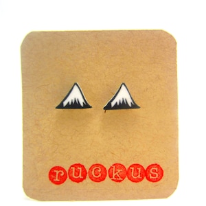Mountain Peak Stud Earrings, Mountain Jewelry, Rock Climbing Jewelry, Rocky Mountain Jewelry, Nature Jewelry