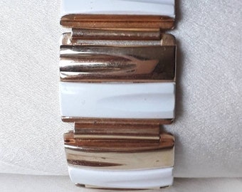 Midcentury Cuff Bracelet-Bold 1950's Gilt.