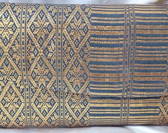 Gorgeous Clutch Bag, 1950s-60s Thai Silk.