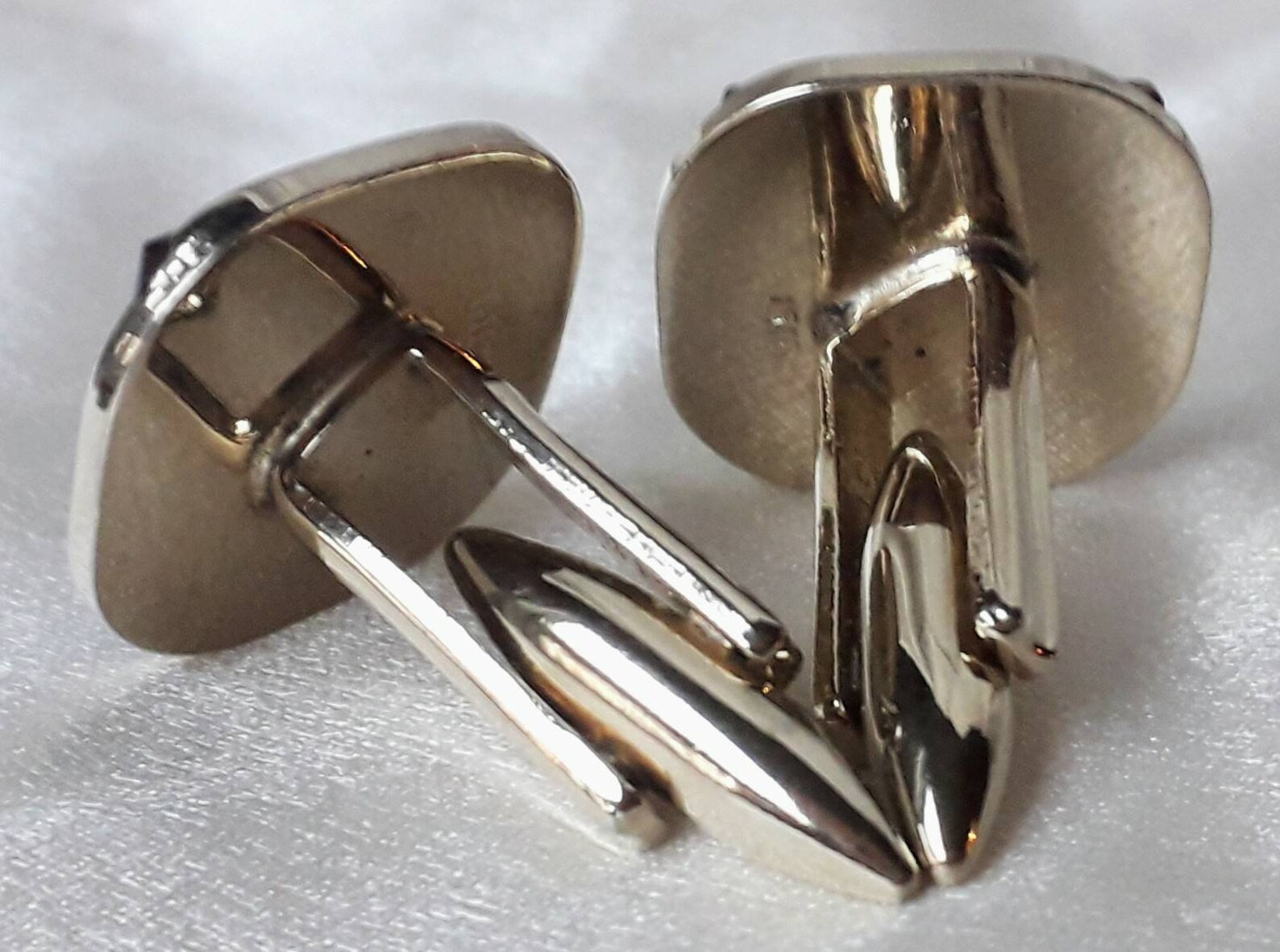 1960's Cufflinks Stratton Chunky Red Art Glass et Gilt. Etsy France