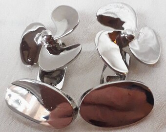 Thomas Lyte Cufflinks-Silver Plated Propellors-Novelty.