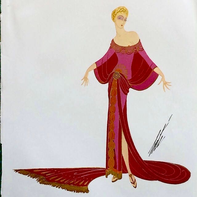 erte dress designs Ert Art Deco Style