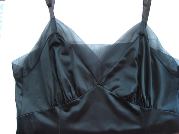 Vintage 50s VAN RAALTE Goth Lingerie Black Slip - image 7