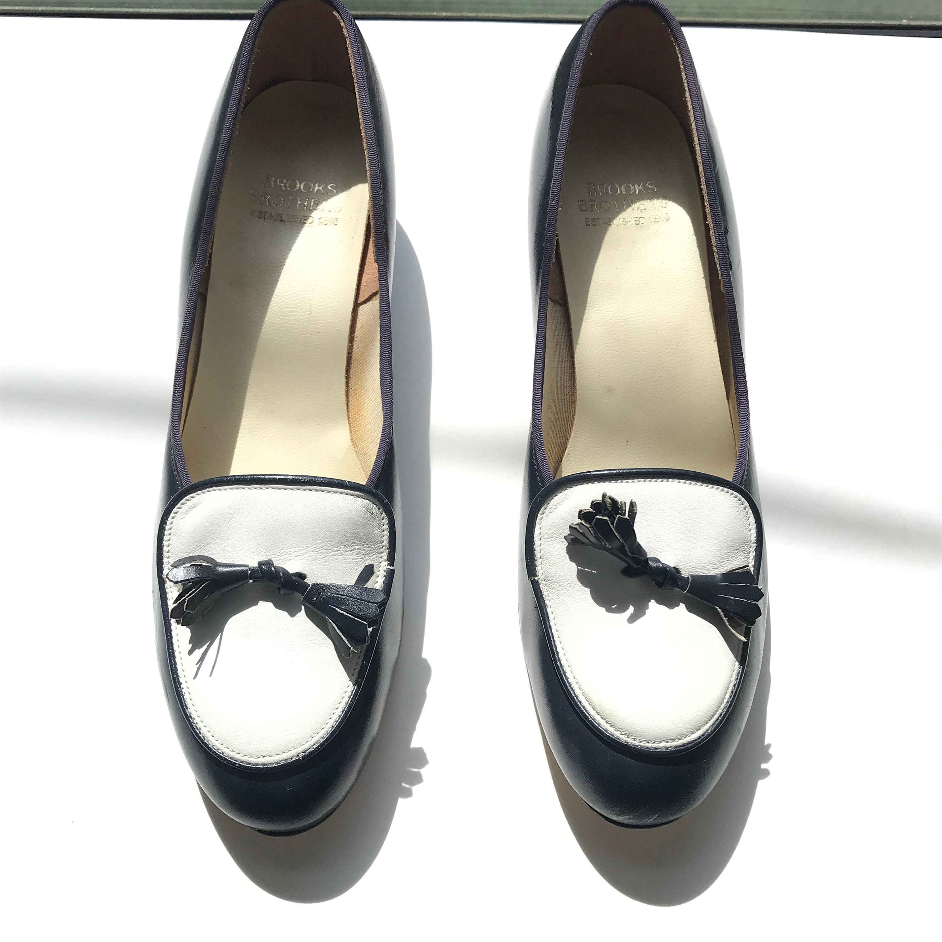 New! Never worn! Brooks Brothers Italian leather dress shoe. Size 8.5 1960 VINTAGE Brooks Brothers Leather Derby Dress Shoe Black  main image 4