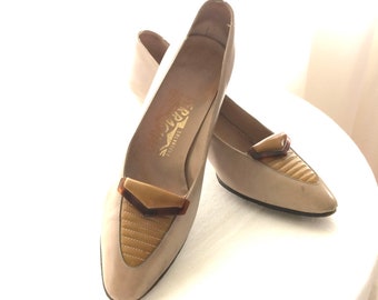 Vintage Ferragamo Womens Dress Shoes, Made in Italy