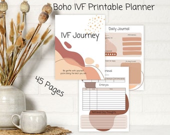 Boho IVF Planner: Printable Infertility Journal (Digital PDF)