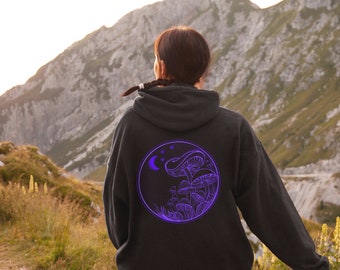 Mushroom Stars Mushroom Hoodie Plant Hoodie unisex  Nature Lover Hippie Clothes Mushroom Clothes Indie Clothes Cottegecore