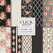 Shabby Chic Digital Paper: "SHABBY BLACK CREAM" Floral scrapbook background, romantic papers with roses, damask for wedding invites, carts