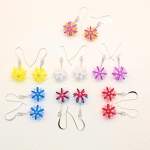 Acrylic Flower Earrings- Fun Fidget Earrings in Multiple Colors for Girls, Teens, Women
