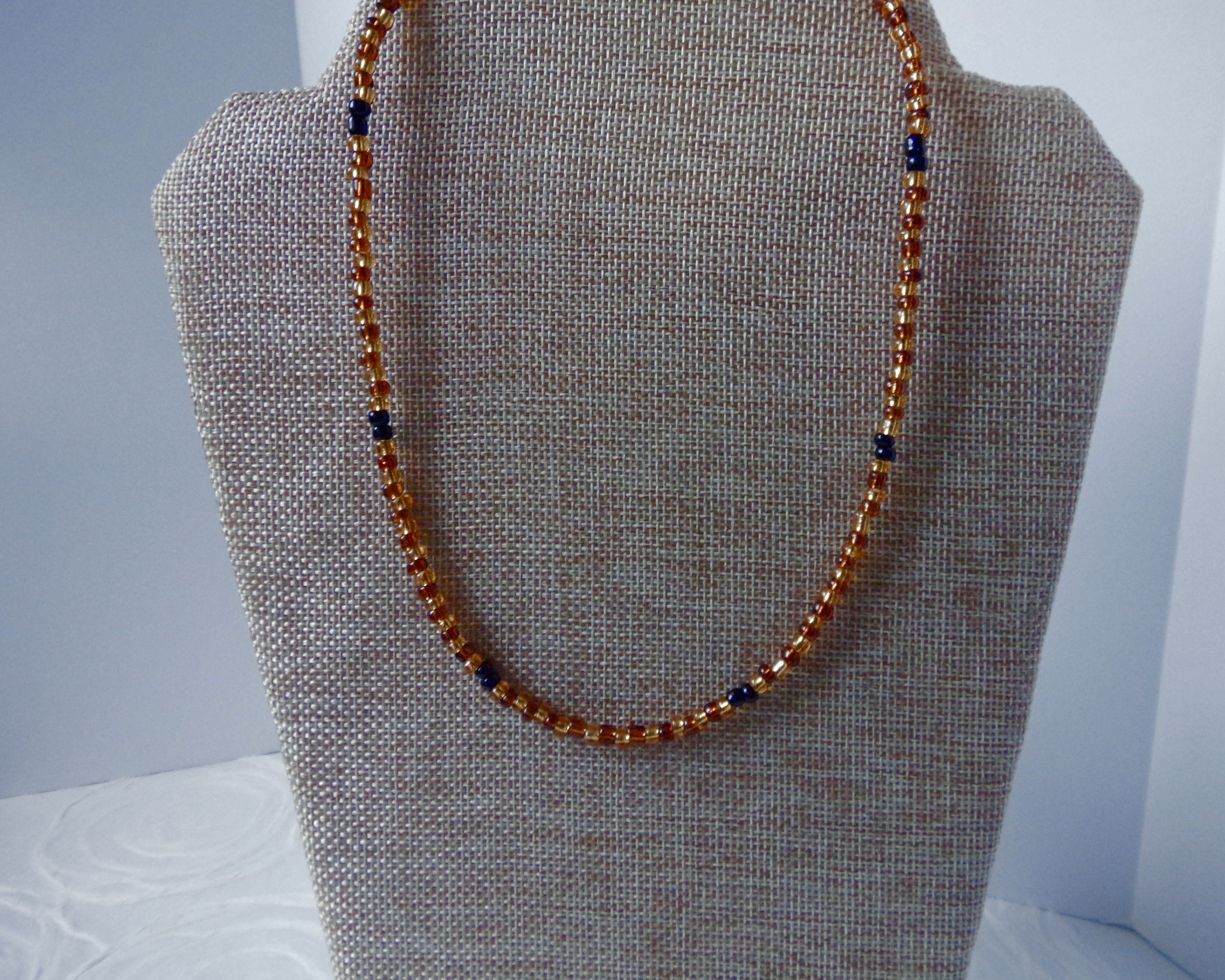 Simple Bead Necklace Etsy