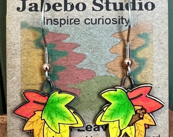 Fall Leaves by Jabebo, Inspiring Curiosity with reused cereal box cardboard