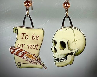 Shakespeare’s Hamlet Earrings by Jabebo, Inspire Curiosity with Recycled cereal box packaging