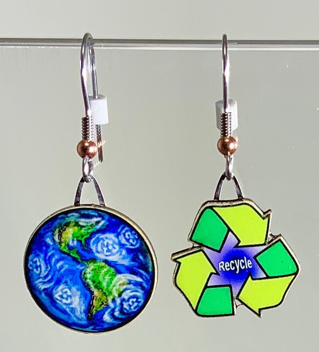 Recycle Earrings Etsy