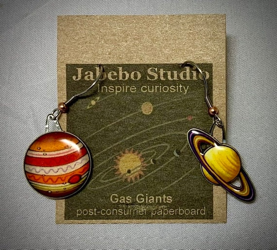 Cross Saturn Earrings With packing box