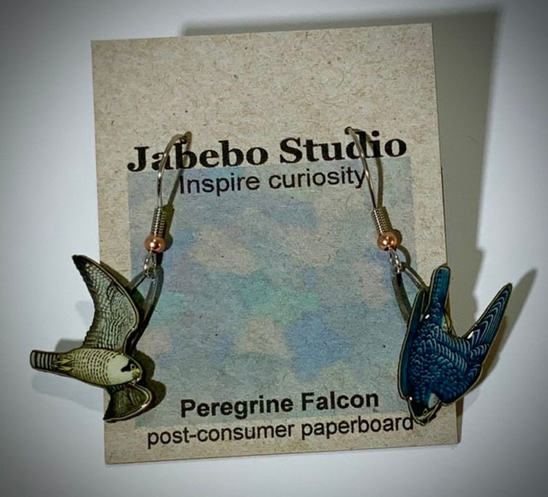 Peregrine Falcon Earrings by Jabebo Bird Jewelry Made With Etsy
