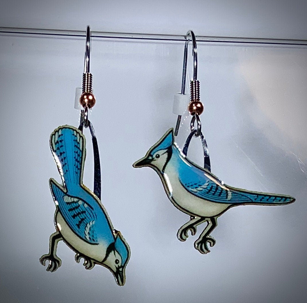 Blue Jay Earrings by Jabebo Inspire Nature and Curiosity With Etsy