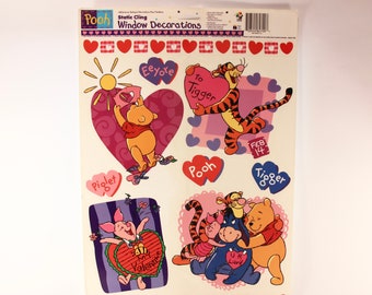 10 In Sheet ~Winnie the Pooh~ Christmas Window Clings. 1 X 6 In One