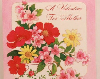 NEW! Vintage "Mother" Valentine's Day by Bellefair. Single Greeting Card with Envelope.