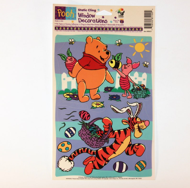 Sheet ~Winnie the Pooh~ Halloween Window Clings. X 17 In 12 In One 1