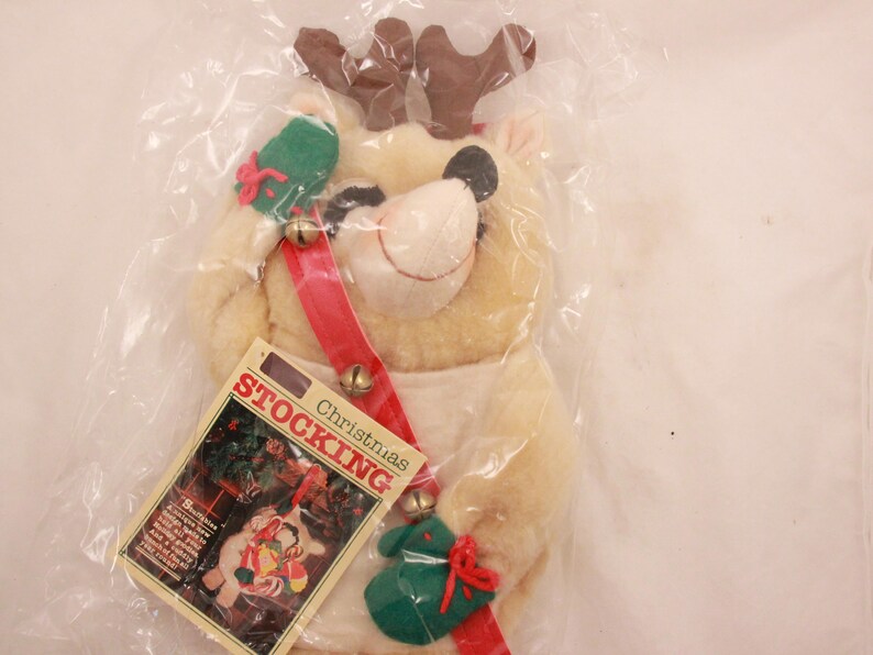 Stuffables Reindeer Vintage 1982 Hallmark Christmas Stocking QSF 601-6