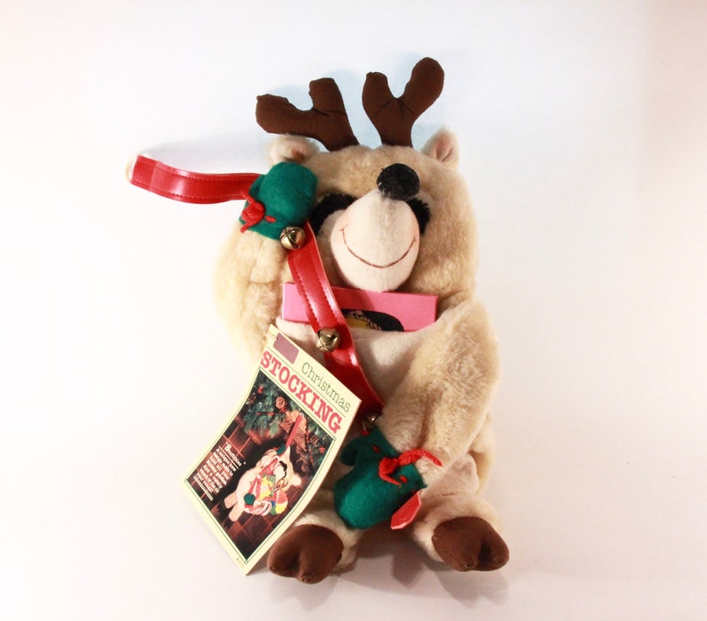 Stuffables Reindeer Vintage 1982 Hallmark Christmas Stocking QSF 601-6