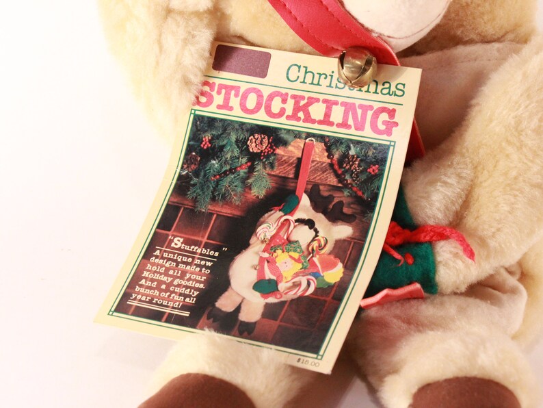 Stuffables Reindeer Vintage 1982 Hallmark Christmas Stocking QSF 601-6