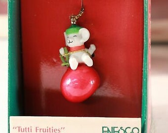Enesco Happy Holi-date Ornament Sixth Issue in the Miss Merry Mouse Series Treasury of Christmas Ornaments