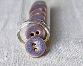 Ceramic Button in Lavender, 16mm Button, Ceramic Button, Button, Sew on Button, Ceramic Embellishments, Haberdashery