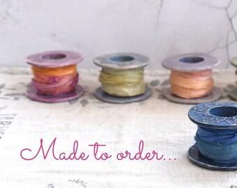 Ceramic Bobbin, Made to Order, Botanical Bobbin, ceramic, Bobbin, Spool, Unique Gifts