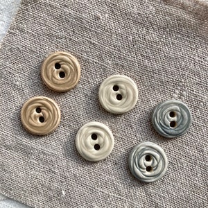 Set of 6 Buttons, Balls of Wool Buttons, Ceramic Buttons, Sew on Buttons, Buttons, Embellishments, Sewing Button, Haberdashery