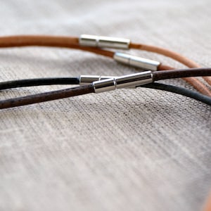 Leather Necklace, Choose Length, Leather Cord Necklace, Add a Necklace, Unisex Leather Cord Necklace, Leather Jewellery, Jewellery & Gifts image 1