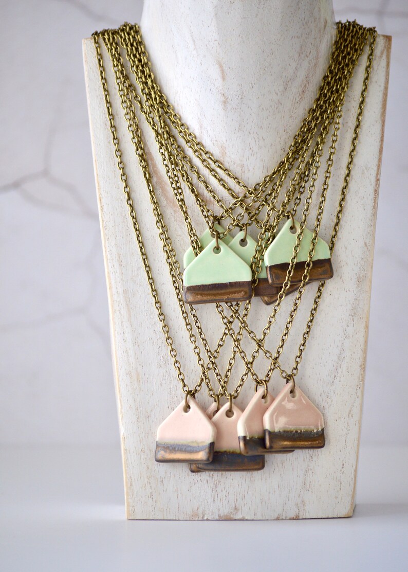 Little House Necklace Ceramic Jewellery Necklaces Unique Etsy