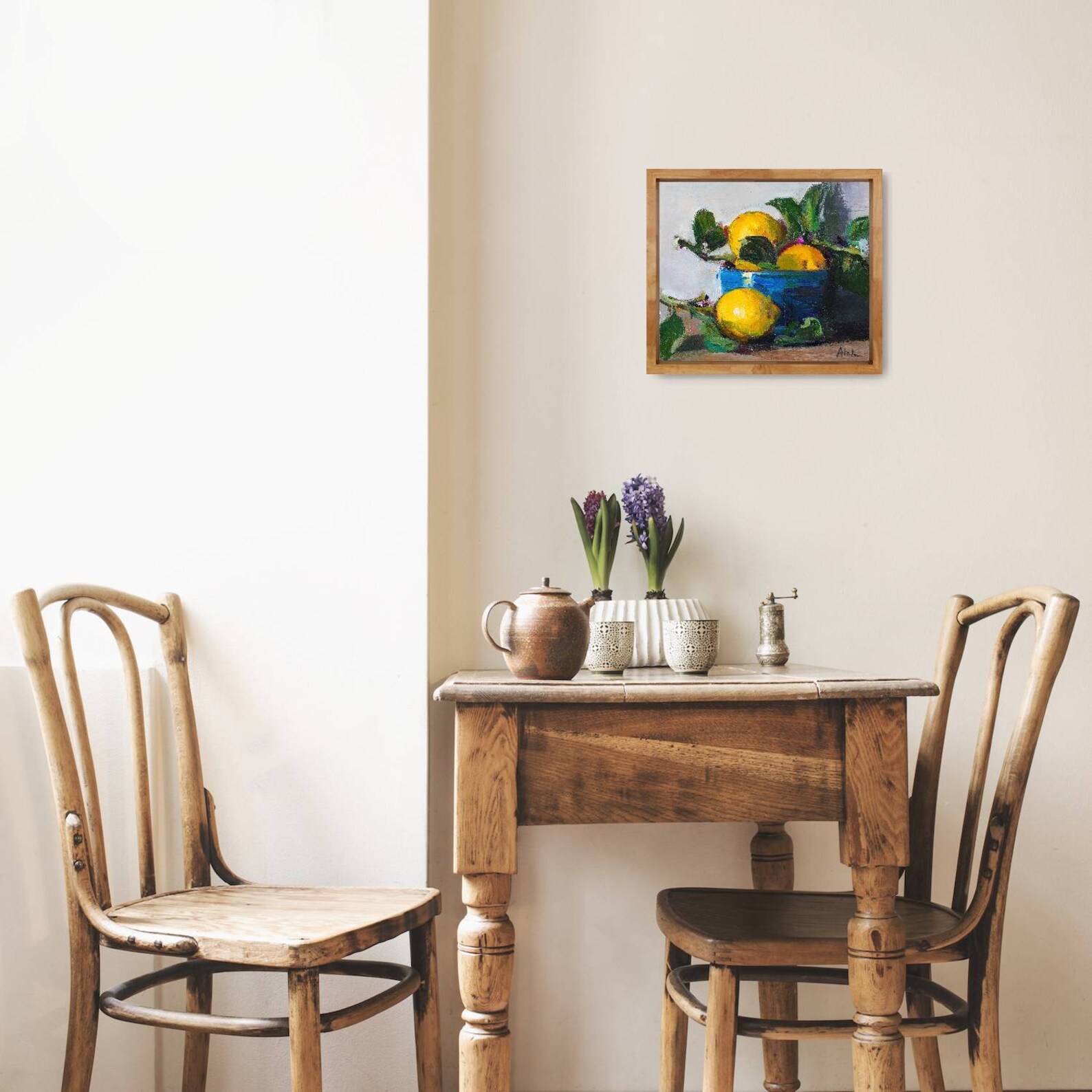 Fine Art Giclee Print Lemons in a Blue Bowl Still Life Etsy