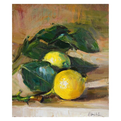 Fine Art Giclee Print Lemons in a Blue Bowl Still Life Etsy