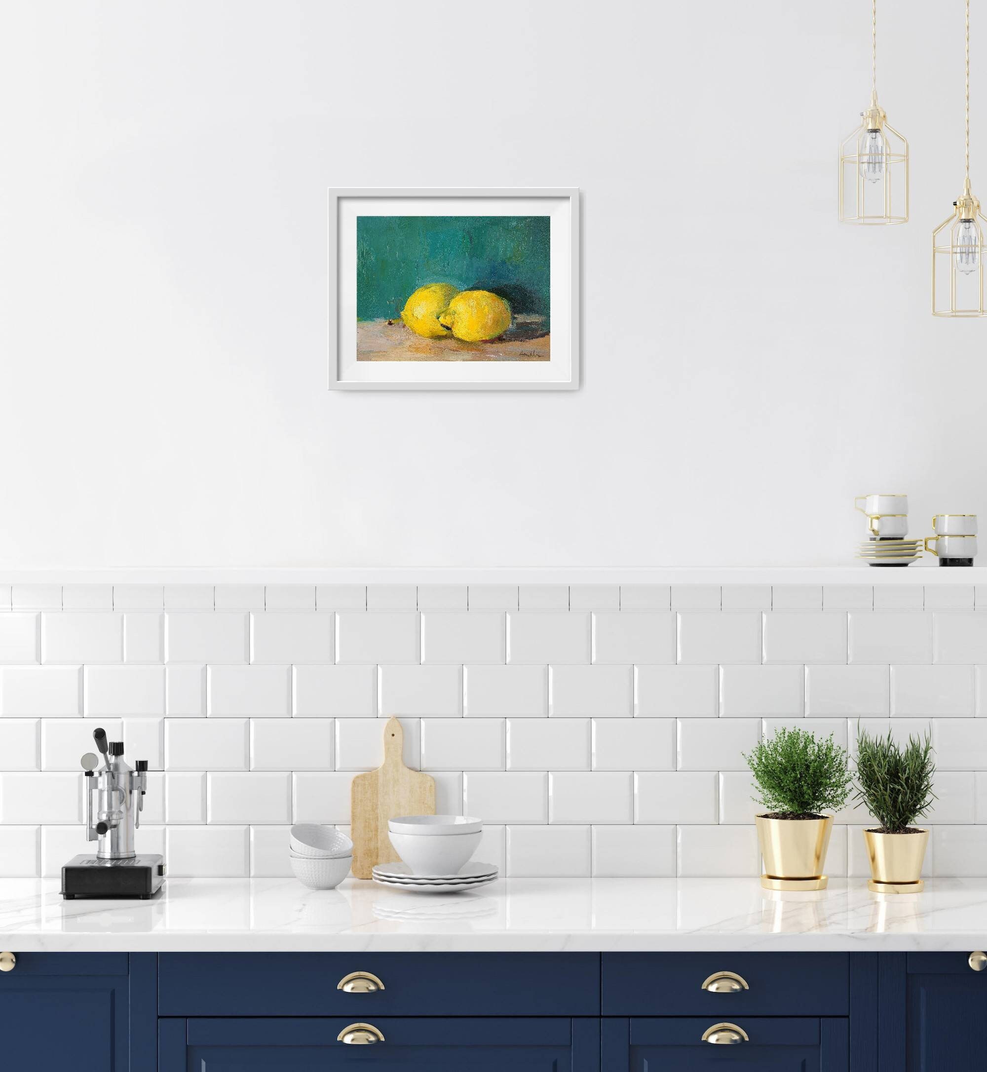 Fine Art Giclee Print Two Lemons Original Oil Painting Etsy