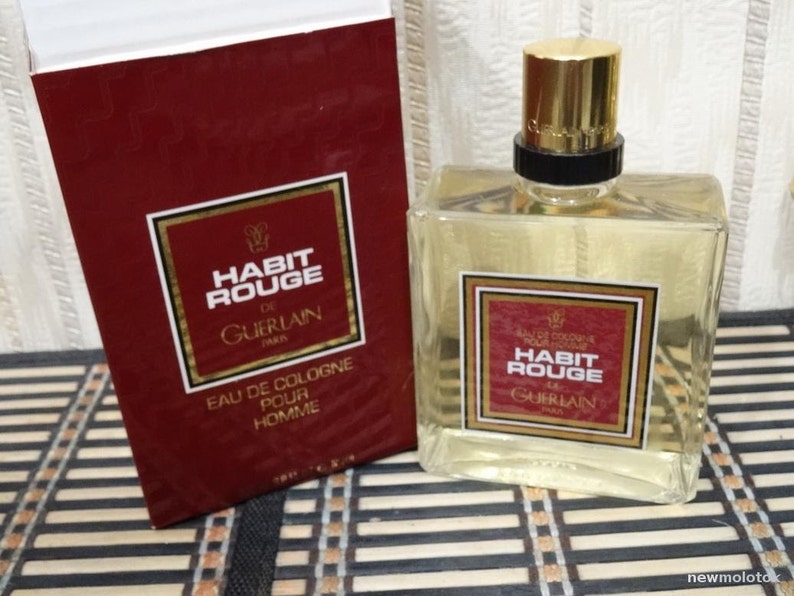 Habit Rouge De Guerlain Pour Homme 200 Ml Cologne Vintage Etsy