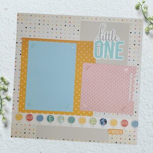 Little One- 12X12 Scrapbook Page, Baby Premade Scrapbook Page, Nursery Scrapbook Page, 12X12 Scrapbook Layout, Scrapbook Premade Page