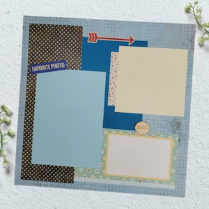 Favorite Photo- 12X12 Scrapbook Page, Fun Premade Scrapbook Page, Cute Scrapbook Page, 12X12 Scrapbook Layout, Scrapbook Premade Page