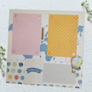 Adventure- 12X12 Scrapbook Page, Vacation Premade Scrapbook Page, Travel Scrapbook Page, 12X12 Scrapbook Layout, Scrapbook Premade Page