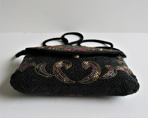 Lillian Vernon Beautiful Vintage Black/Multi-Colo… - image 5