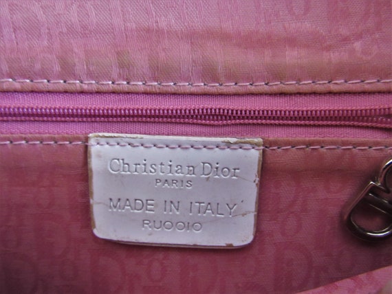 CHRISTIAN DIOR Trotter Pink WeiB Canvas Blumen Applikation Umhangetasche Etsy