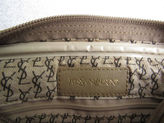 Yves Saint Laurent Vintage Monogram Giraffe Print Gray Beige Canvas Clutch Etsy Ireland