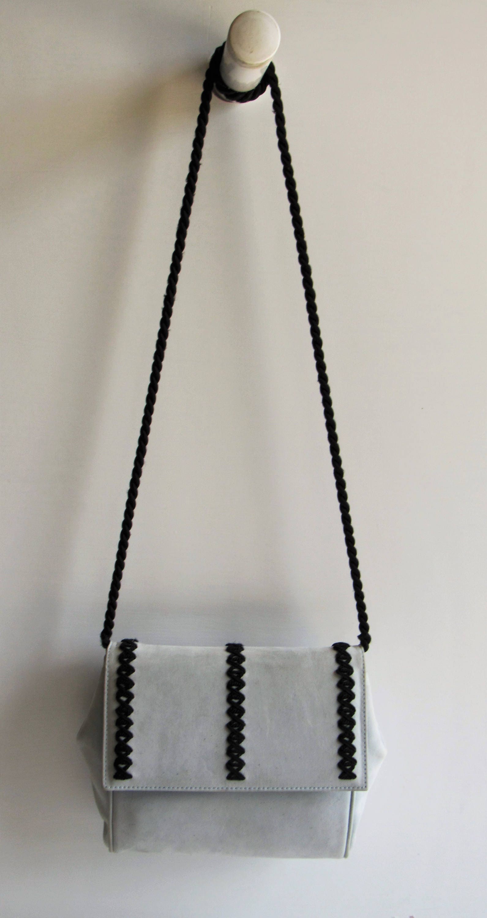 Louis Feraud Paris Vintage Powder Blue Soft Lambskin Leather Cross Body Bag euc Etsy