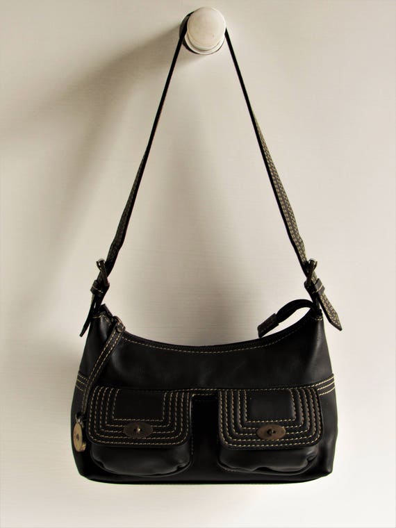 MULBERRY Vintage Black Leather Front Pockets Small